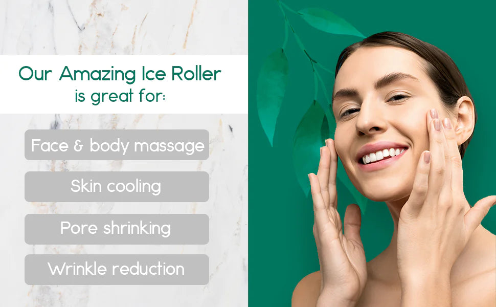 Ice Roller - Koelende Gezichtsroller voor Gezicht & Lichaam met Cryotherapie Effect