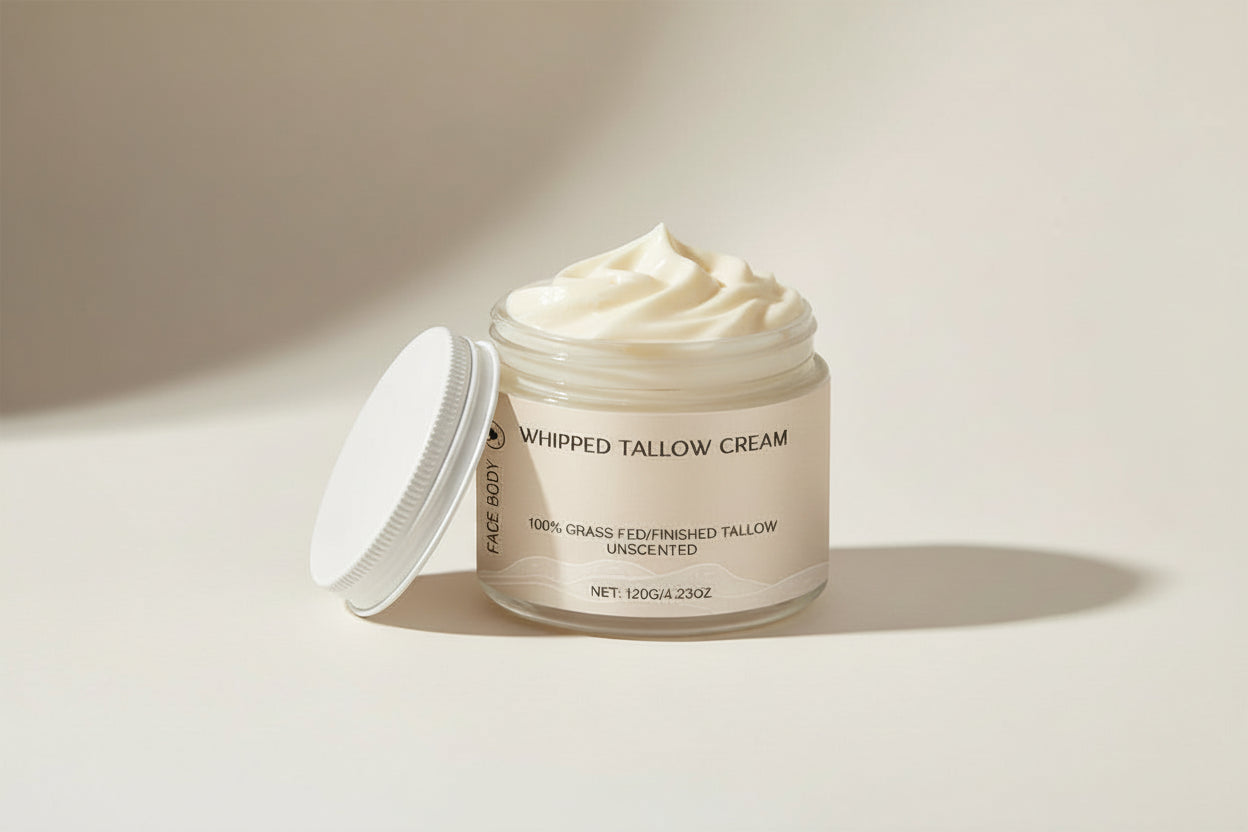 2+1 GRATIS! Tallow Gezichtscrème - Natuurlijke Anti-Rimpel Crème met Grass-Fed Beef Tallow