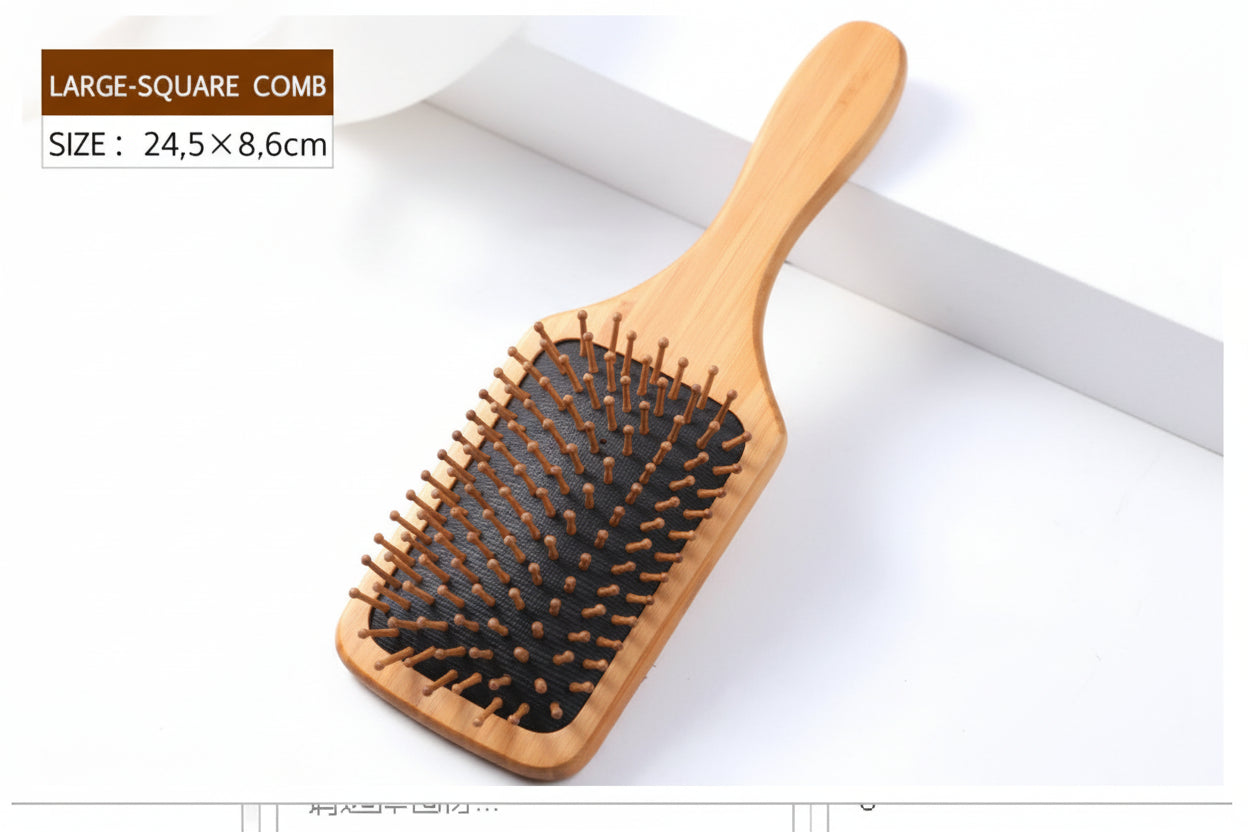 Bamboe Haarborstel - Natuurlijke Ontwarrende Borstel met Massage Effect